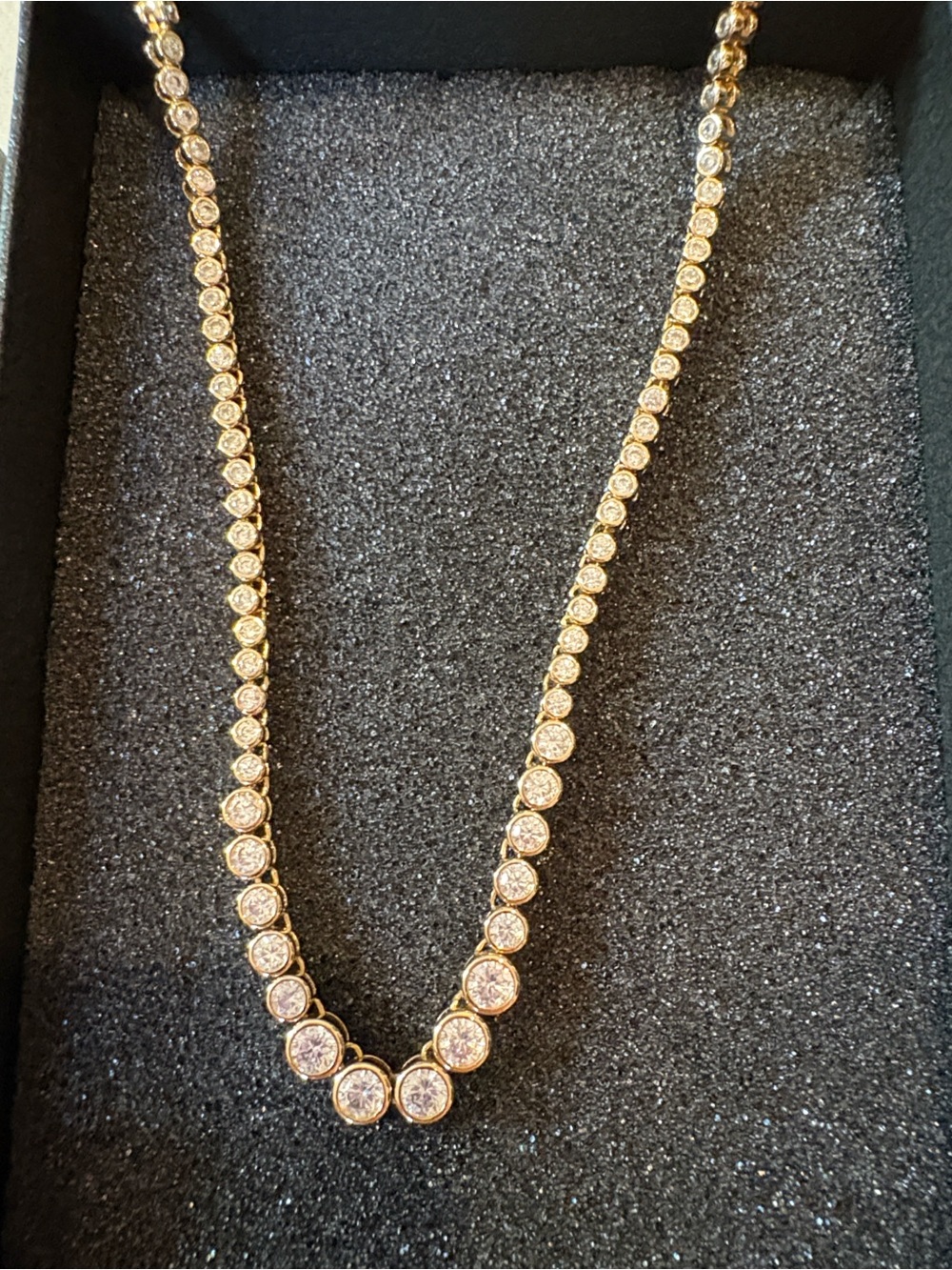 Miranda Frye Graduated Round CZ Stone Necklace - Picture 2 of 5